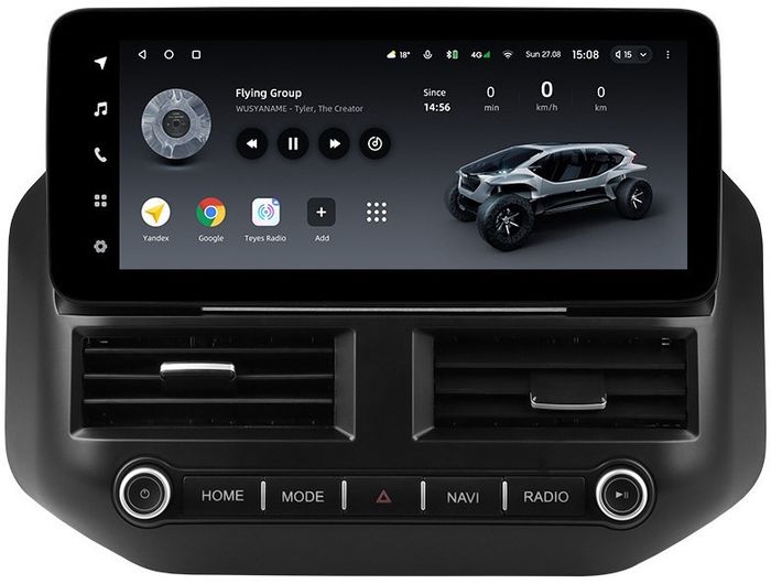 Магнитола для Mitsubishi Pajero 3, Montero 3 1999-2006 - Teyes LUX ONE ROUND монитор 12.3" 2K QLED на Android 10, Быстрая, CarPlay, 4G SIM-слот