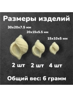 Молд силиконовый Ракушки 8 шт.