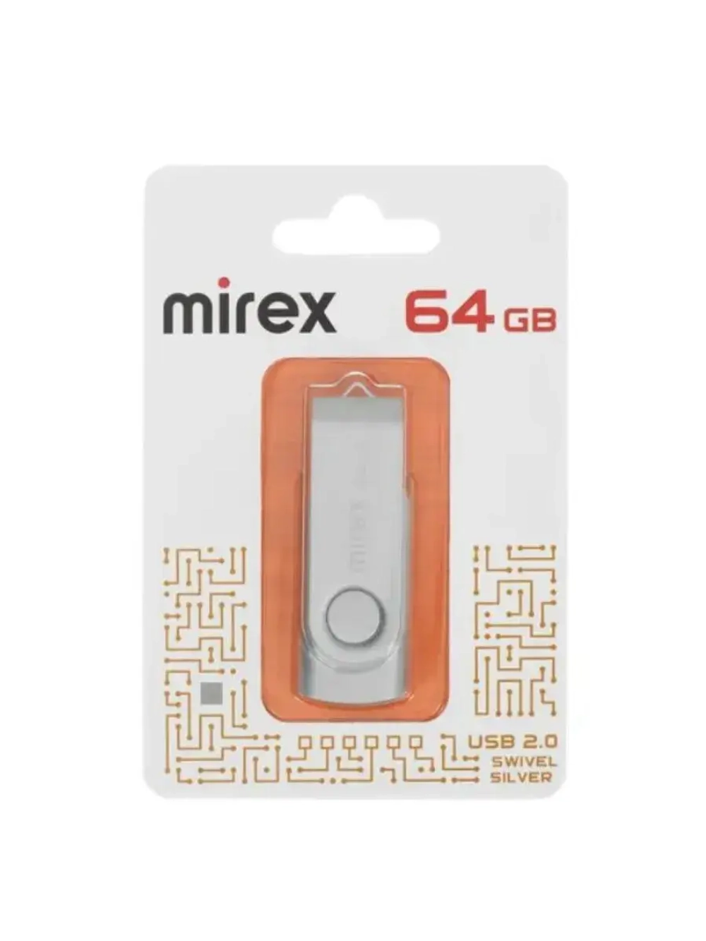 Память USB Flash 64 ГБ SWIVEL 13600-FMUSIS64 SILVER