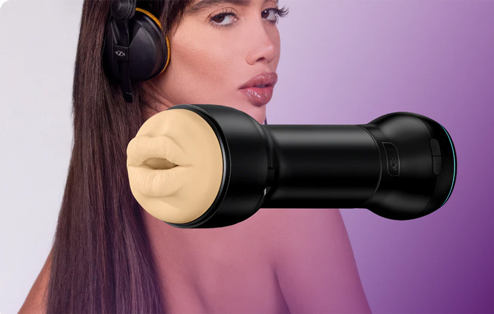 Мастурбатор + интерактивная насадка Kiiroo Interactive Feel Victoria Mouth + Power Blow