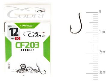 Крючки Cobra FEEDER CF203  №12, 10 шт.