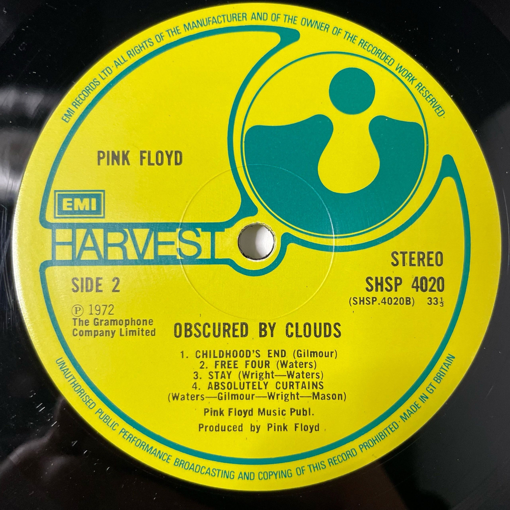 Винтажная виниловая пластинка LP Pink Floyd Obscured By Clouds (Англия 1976)