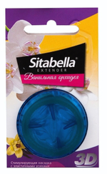 Насадка стимулирующая Sitabella 3D Ванильная орхидея с ароматом ванили и орхидеи (Цвет: синий)