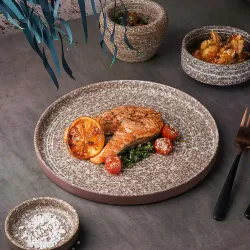 Тарелка с бортом d 26 см h1,8 см Brown Untouched Taiga P.L. Proff Cuisine [4]