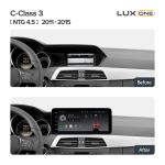 Магнитола для Mercedes-Benz C-класс W204 2011-2014 NTG 4.5/4.7 (рамка 9) - Teyes LUX ONE 360 монитор 12.3" 2K QLED на Android 10, Быстрая, CarPlay, 4G SIM-слот, 4 камеры в комплекте
