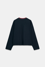 МЯГКАЯ ТОЛСТОВКА С КОНТРАСТНОЙ ПОЛОСКОЙ — ZARA
