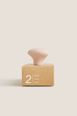 ZARA HOME МЕБЕЛЬНАЯ РУЧКА »СЕРДЦЕ» (НАБОР ИЗ 2 ШТ.) ПАСТЕЛЬНО-РОЗОВЫЙ