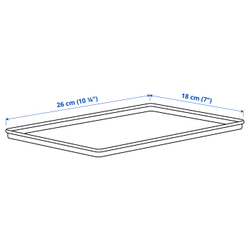IKEA KUGGIS  (ИКЕА КУГГИС)  -  Крышка - светло-серая 18x26 см
