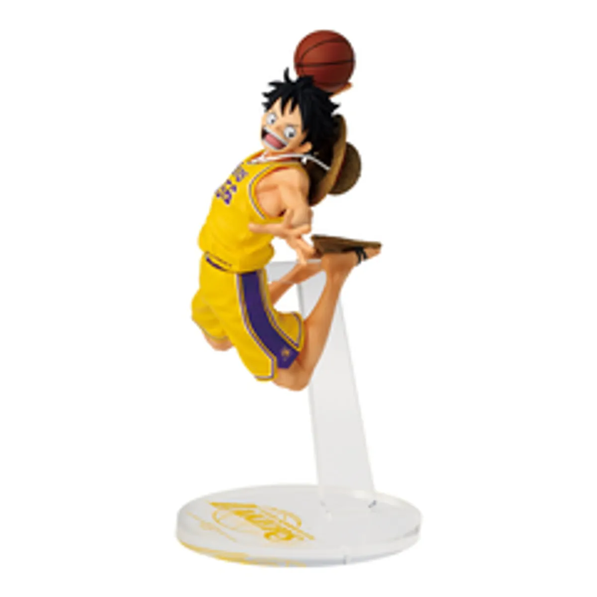 Фигурка Banpresto One Piece х NBA: Monkey D. Luffy (Los Angeles Lakers) (Витринный образец)