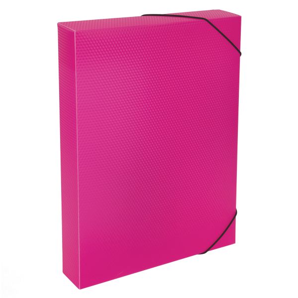 Короб архивный пластиковый 50 мм, 1 шт, Prisma neon A4 эффект 3D, розовый, Expert Complete ЕС240441013