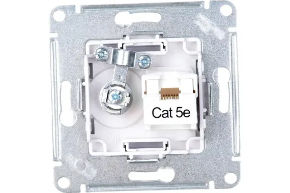 Розетка TV+RJ45 Systeme Electric ATLASDESIGN белая 35973