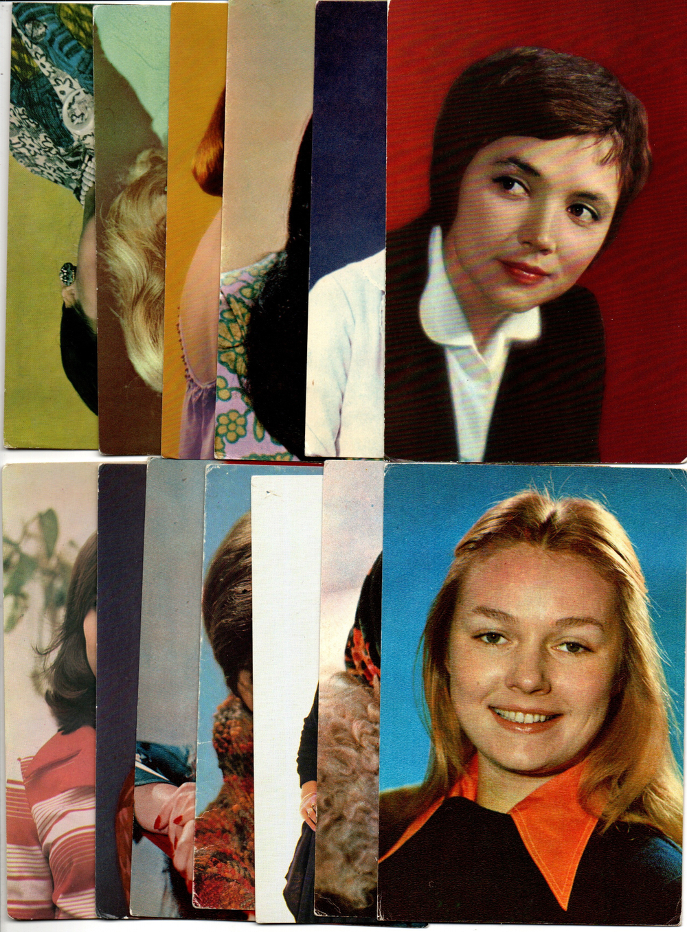 №56 Открытки Артисты и актёры СССР 1970–1980-е г. 25 штук. Цветные, чистые, без повторов