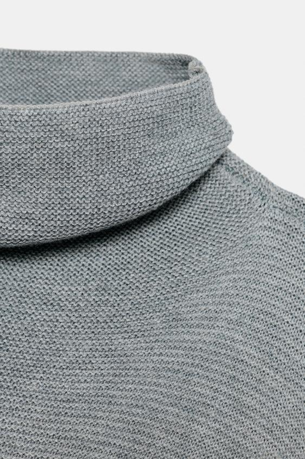 ZARA ДЛИННОЕ ТРИКОТАЖНОЕ ПЛАТЬЕ, СЕРЫЙ