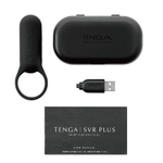 Черное эрекционное виброкольцо Tenga SVR Plus Vibrating Cock Ring Black VRP-001