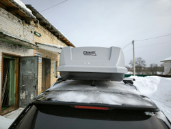 Автобокс Way-box Gulliver 520 на Nissan X Trail T 32 с рейлингами