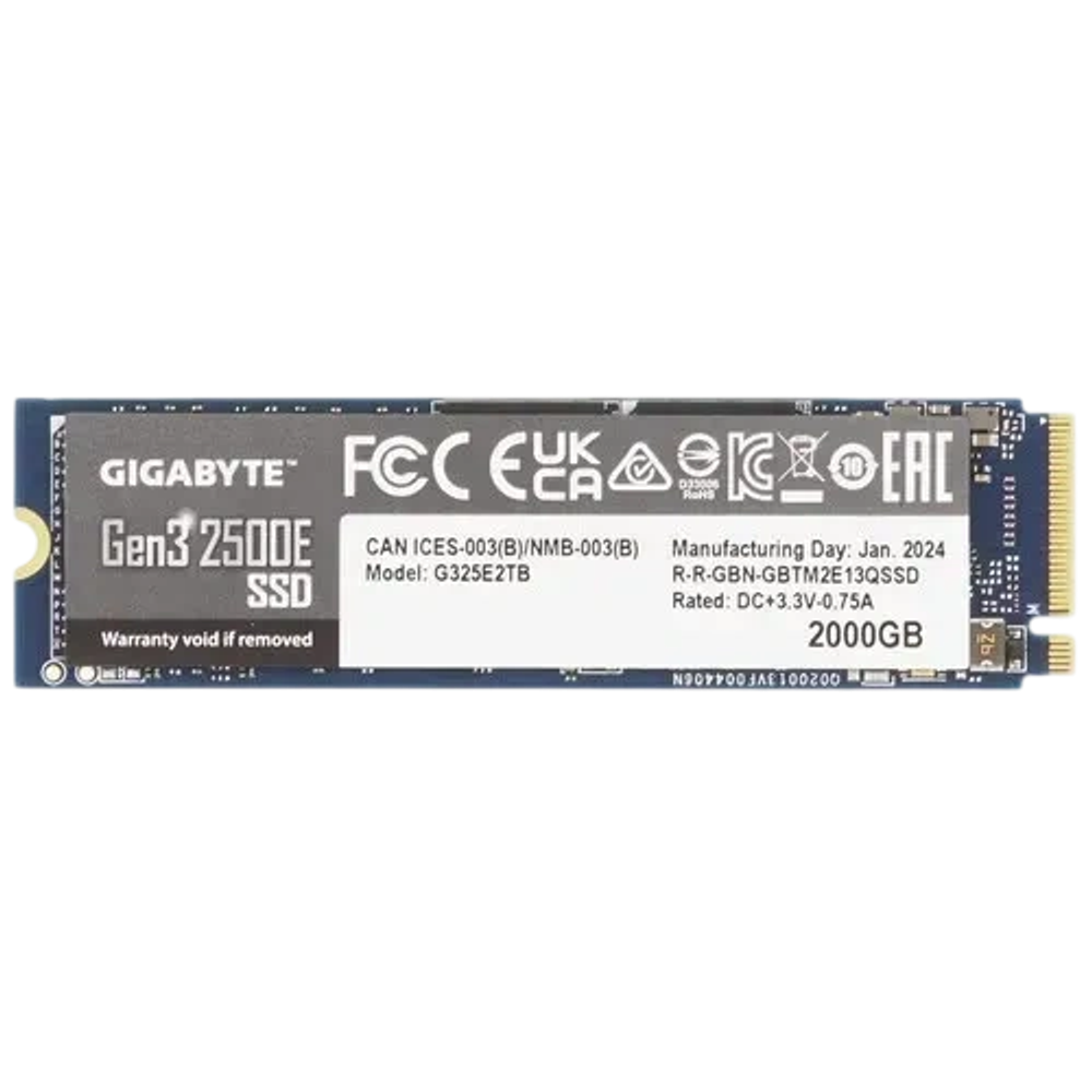 SSD 2 ТБ M.2 NVMe Gigabyte Gen3 2500E G325E2TB