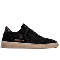 Women's Ball Star in black suede black crystal star