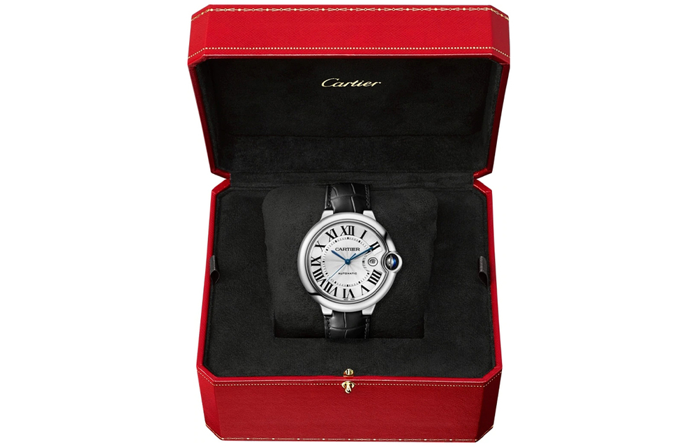 CARTIER Blue Balloon Collection Automatic Mechanical Movement Men"s Watches Watch 42mm Silver Dial