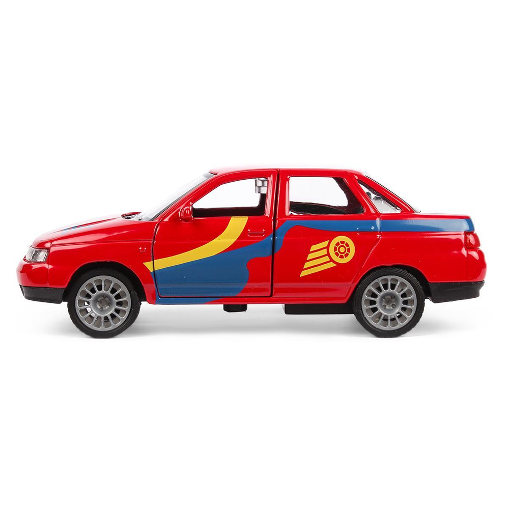 Модель ин. мет. "Lada 110 Спорт" 12см, двери, красный с сжелтым, в коробка SB-16-44-S-WB (Технопарк)