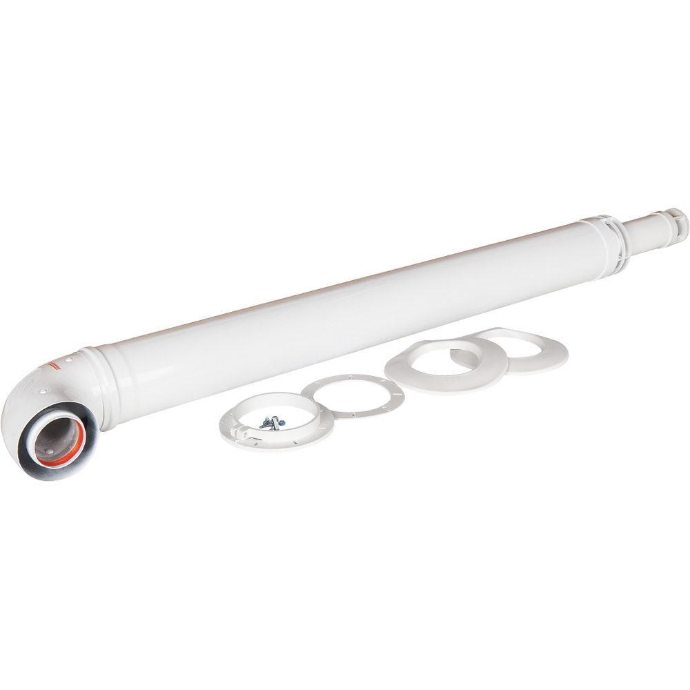 ROMMER Комплект дымохода АНТИЛЕД 60/100 - 1220мм (Bosch, Buderus, Navien S/C/E, Baxi ECO Nova/Classic, Baltur, Fondital) в комплекте фланец