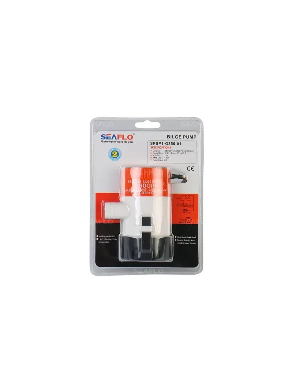 Помпа трюмная 12B 350GPH non-auto