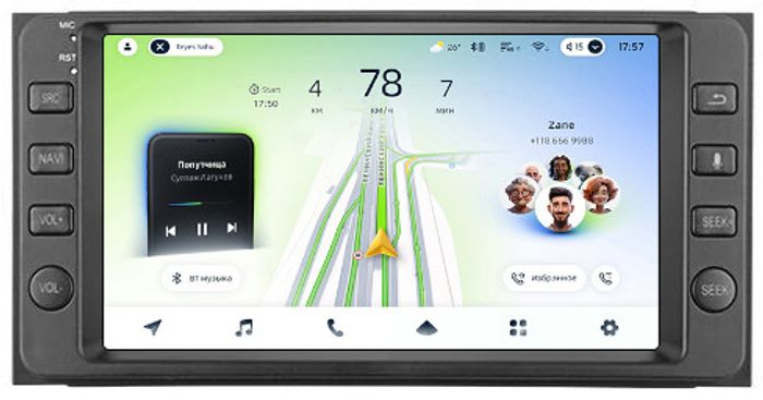 Магнитола для Toyota 200х100мм (рамка с кнопками) - Teyes CC4L монитор 7" IPS, Android 14, Быстрая, Snapdragon 662, CarPlay, 4G SIM-слот