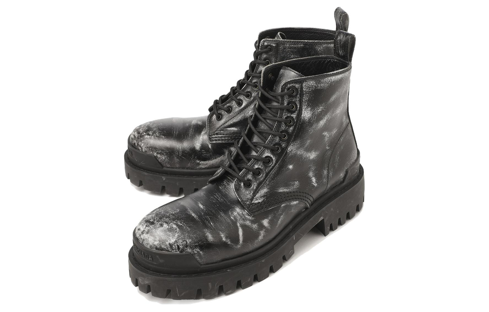 Balenciaga Distressed Effect Strike Boots