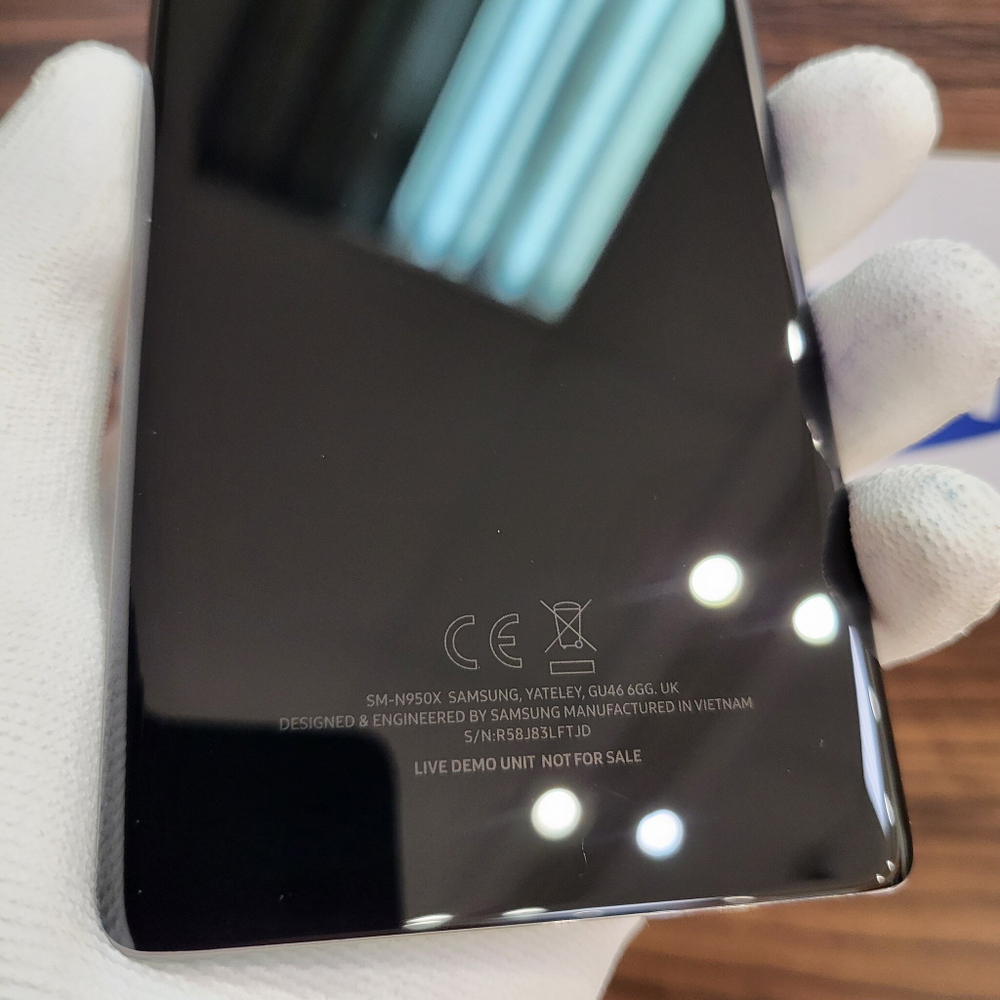 Крышка для Samsung Note 8 (заднее стекло) "Оригинал 100%" цвет: чёрный