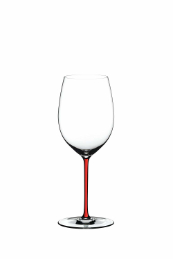 Бокал для красного вина с красной ножкой 625мл Riedel Fatto a Mano Cabernet