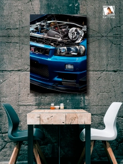 Картина "Nissan Skyline", для интерьера 50х70см 1шт.