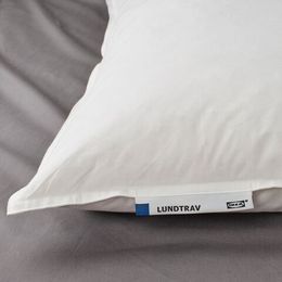 Подушка высокая IKEA LUNDTRAV (ЛУНДТРАВ), Белый, 50х80 см