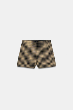ZARA ШОРТЫ С ВЫСОКОЙ ПОСАДКОЙ, ГОРЧИЧНЫЙ