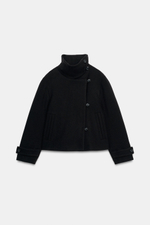 ДВУБОРТНАЯ КУРТКА ИЗ МЯГКОЙ ТКАНИ — ZARA