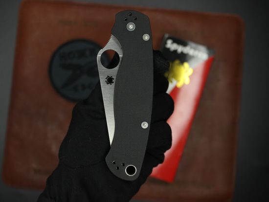 Нож складной Spyderco ParaMilitary 2 C81GP2 c клинком сатин CPM-S45VN, рукоять черный G10