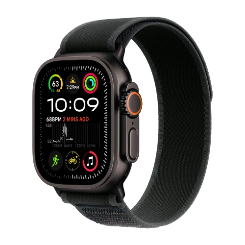 Умные часы Apple Watch Ultra 2 (2024) GPS + Cellular, 49mm, Black Titanium Case with Black Trail Loop M/L, (Черный)