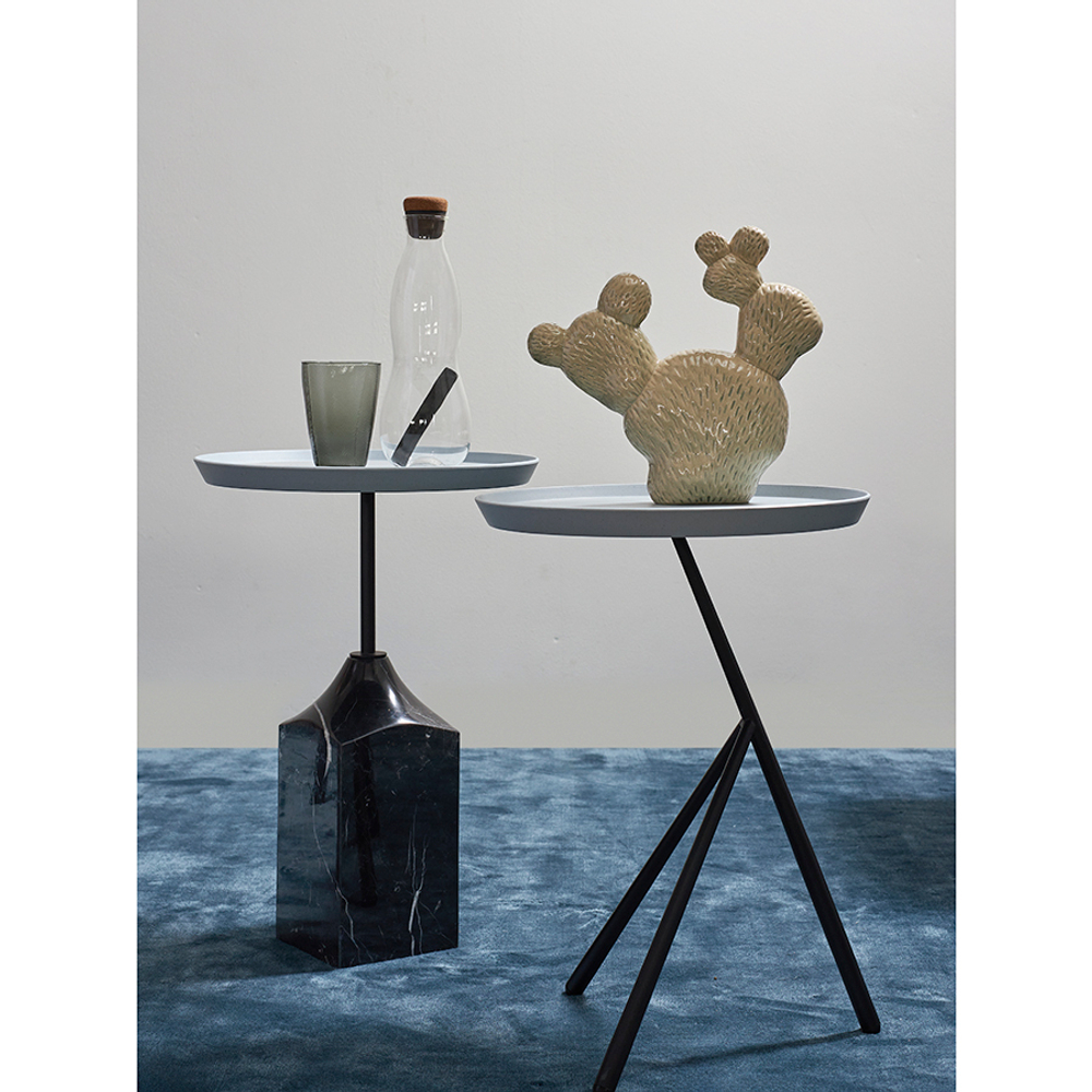 Столик приставной sustainable collection, D37,7 см, серый/черный