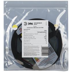 Светодиодная лента ЭРА LRCOB-504-8-10W/m 8mm 24V 2700K 3 years теплый белый 5м | Светодиодные ленты COB 24В 3 года