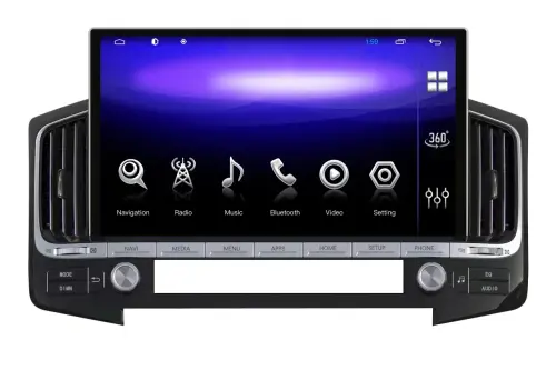 Магнитола для Toyota Land Cruiser 200 2015-2021 (с JBL и 360) - Kuberg KP-T1304 на Android 10, Быстрая, 4G SIM-слот, CarPlay
