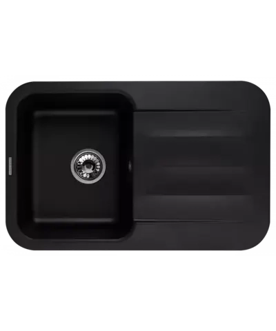 Кухонная мойка Kuppersberg LIRA 1B1D BLACK METALLIC