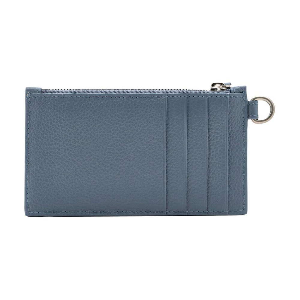 Balenciaga Cash Key Ring Cow Leather Card Holder Card Holder Women"s Blue