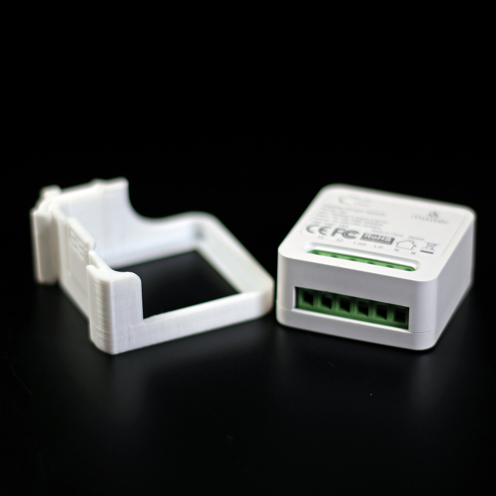 Крепление боковое для реле Matter Smart Switch B9 на динрейку, белое