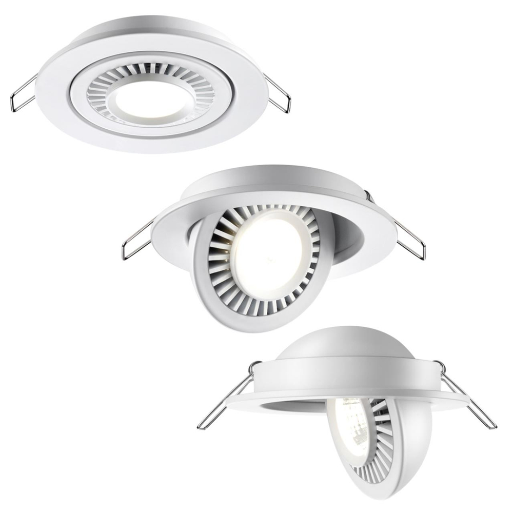 358815 SPOT NT21 530 белый Светильник встраиваемый светодиодный IP20 LED 9W 770Лм 4000K 220V GESSO