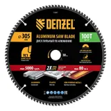 Пильный диск по алюминию ф305 х 30 мм, 100 зубьев Denzel — фото 1