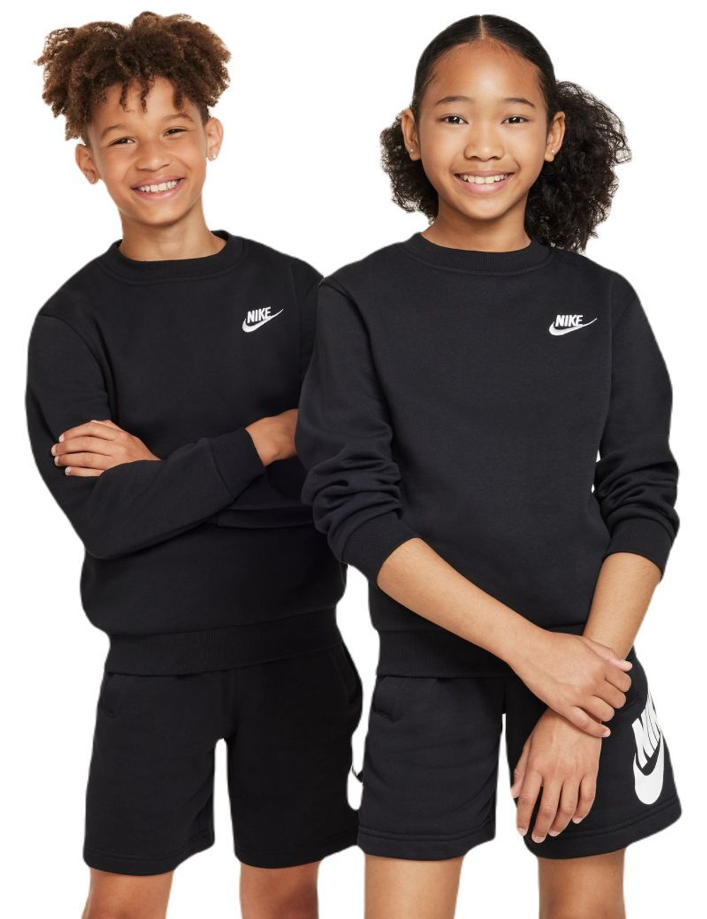 Детская теннисная куртка Nike Kids Sportswear Club Fleece Hoodie - black/white - Black