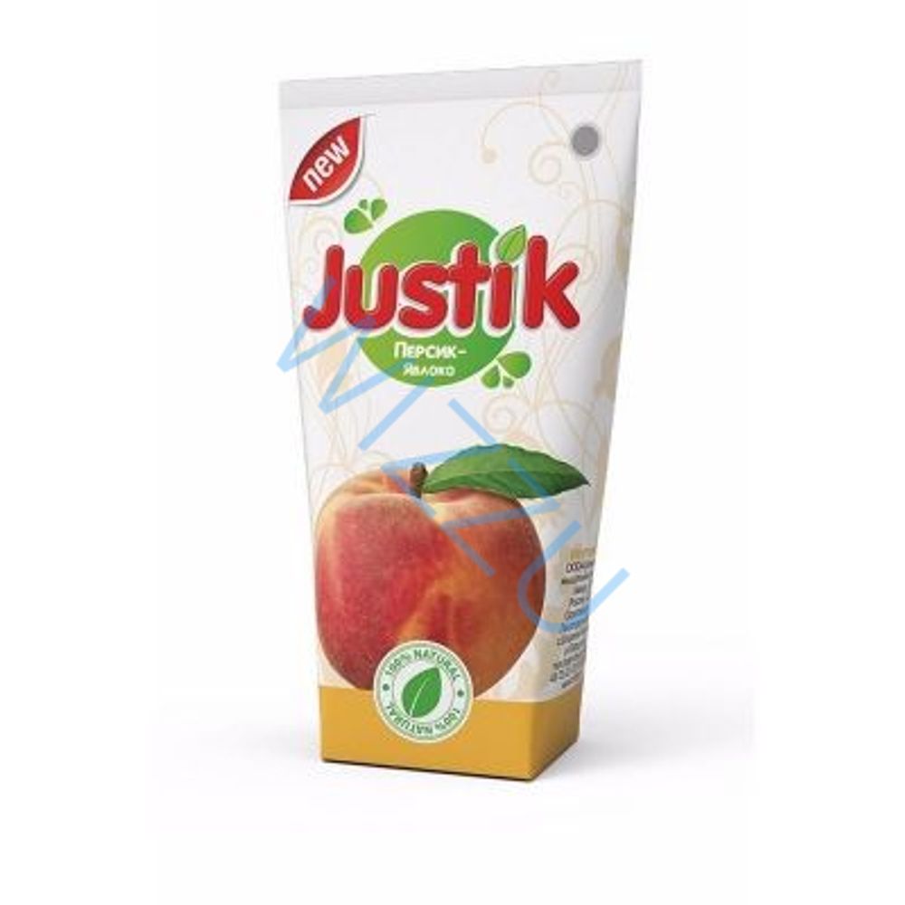 Нектар Justik персиково-яблочный 0.2л