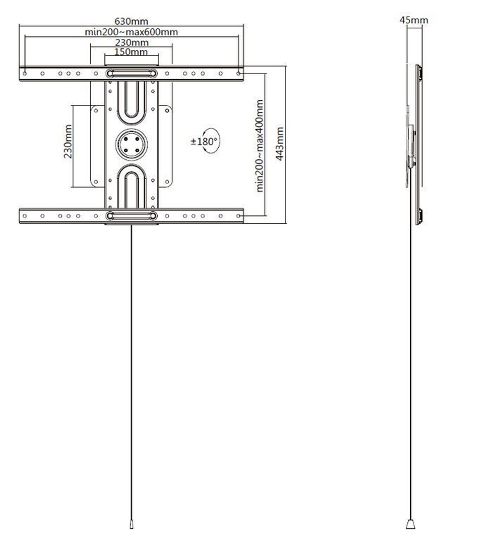 Крепление для дисплея настенное Digis DSM-P5664-Flip