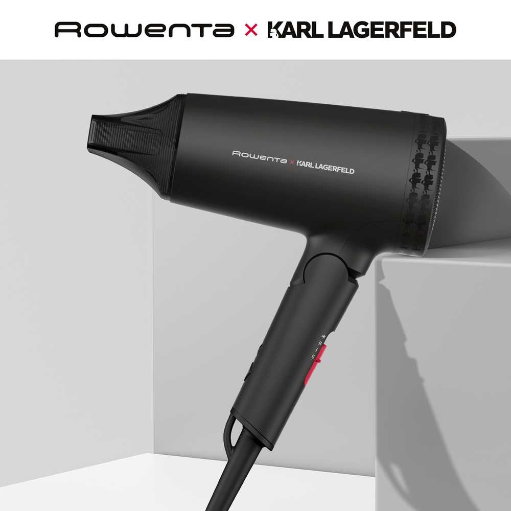 Складной фен Rowenta Express Style Karl Lagerfeld CV184LF0