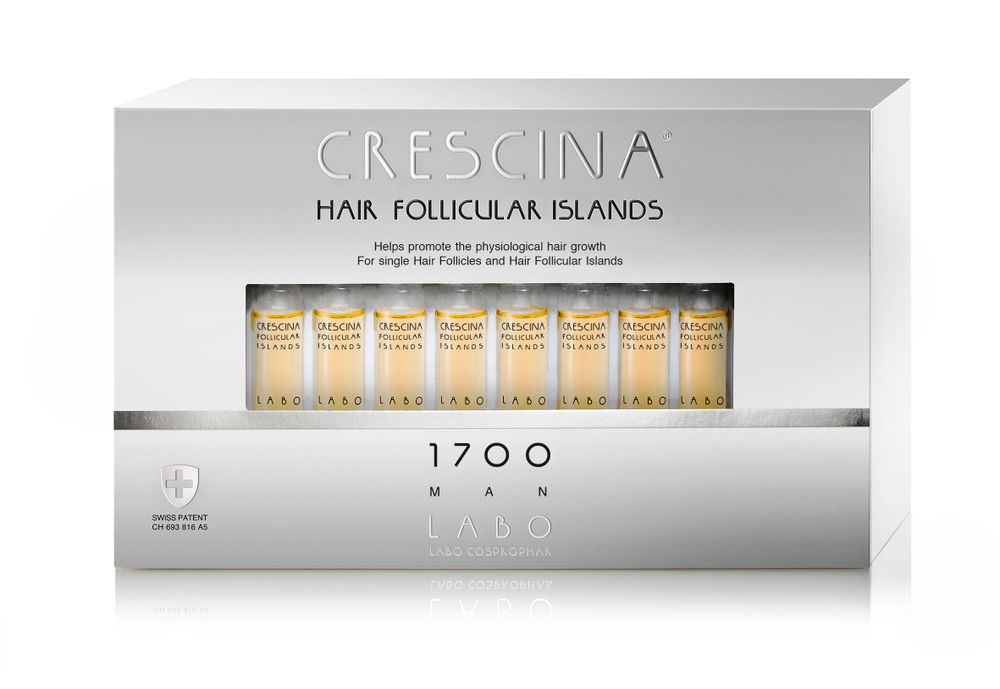 Crescina HFI Hair Follicular Islands RE-GROWTH 1700 Лосьон для стимуляции роста волос, для мужчин (10 ампул по 3,5 мл)