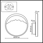 Настенный светодиодный светильник Odeon Light Valley 6625/9WL