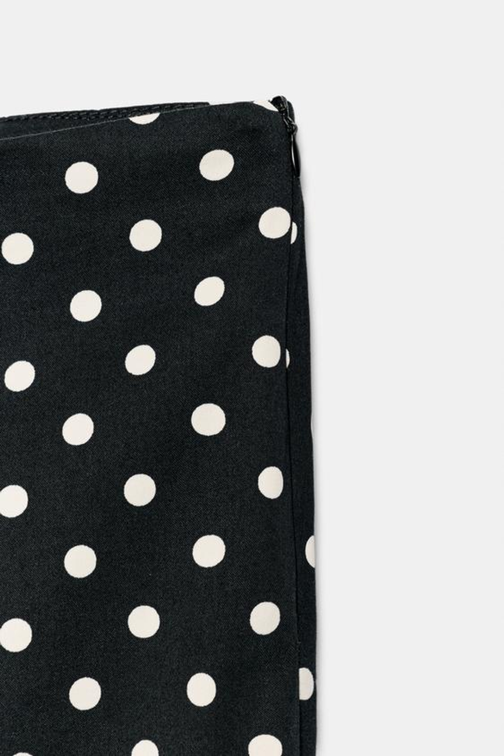 ZARA БРЮКИ КАПРИ В ГОРОШЕК, ЧЕРНЫЙ/БЕЛЫЙ